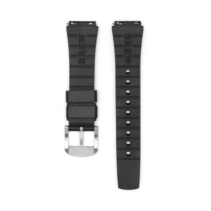 Metric Lite - Rubber Strap in Black 18.00mm