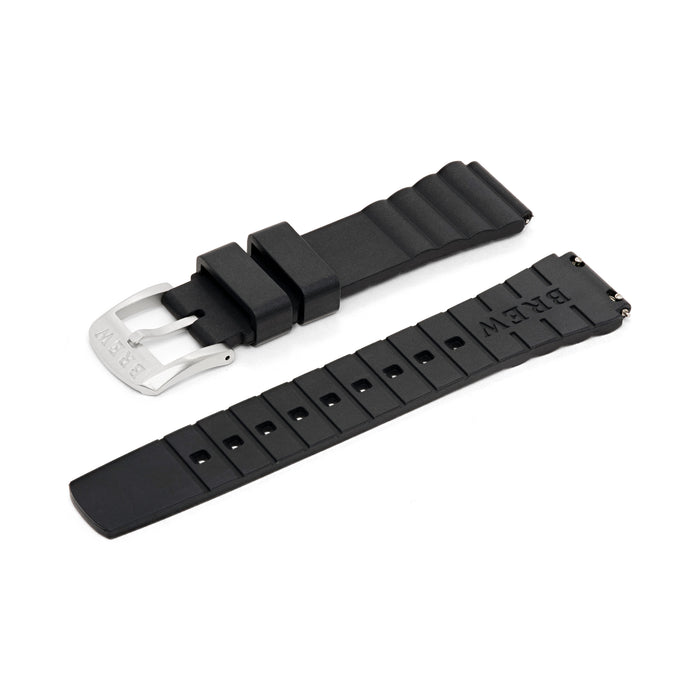 Metric Lite - Rubber Strap in Black 18.00mm