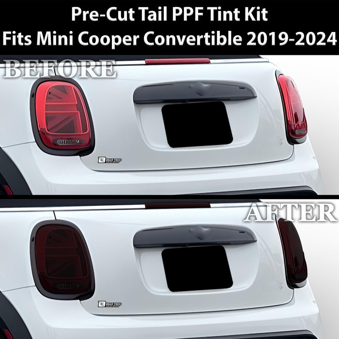 Full Headlight Taillight Precut Smoked PPF Tint Kit Film Overlay Fits Mini Cooper 2019 - 2024 - Bogar Tech Designs