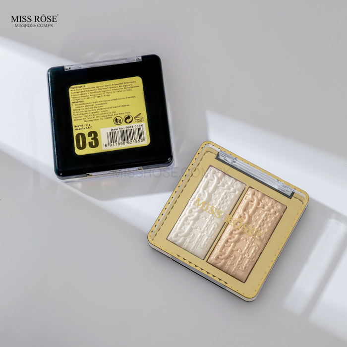 Shop Miss Rose 2 in 1 Highlighter Palette affordable makeup in pakistan