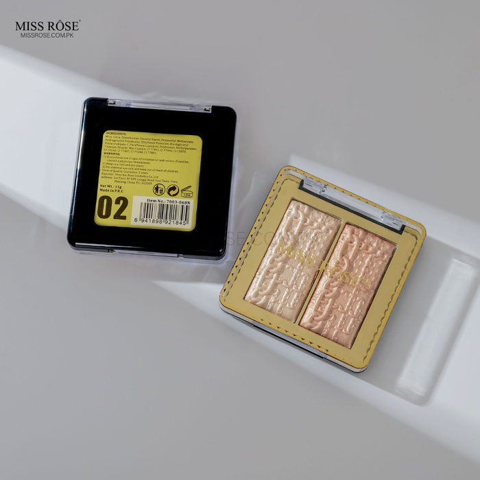 Miss Rose 2 in 1 Highlighter Palette | Miss Rose Com Pk | Official Store In Pakistan | 100% Authentic Makeup Products