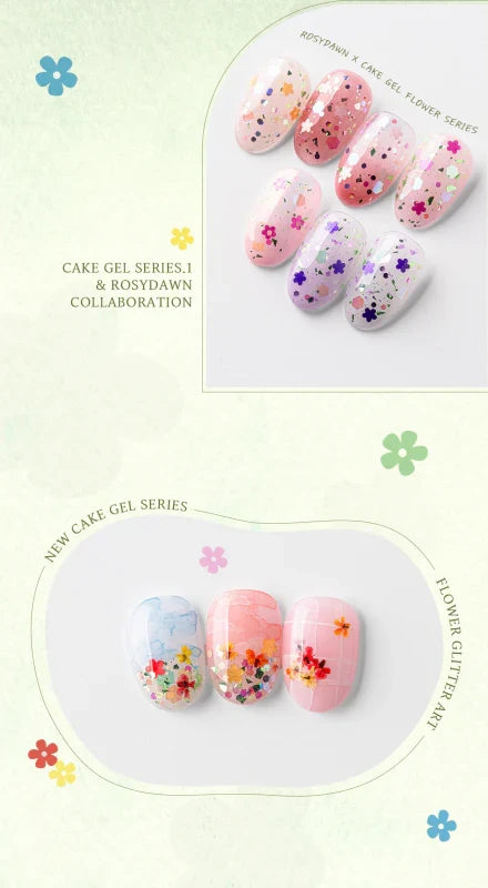 MITHMILLO Flower Cakegel Series 1 Flower Glitter Collection