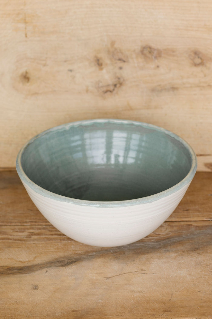 Mixing Bowl, MD White and Sea Green