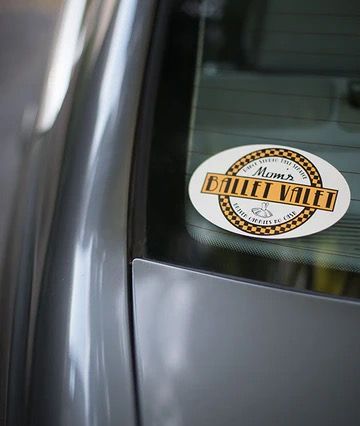 Mom's Ballet Vallet Removable Car Sticker