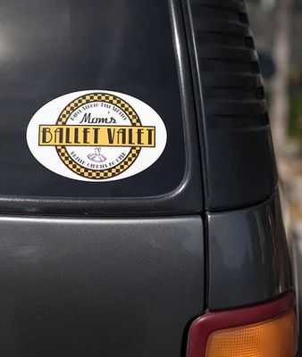 Mom's Ballet Vallet Removable Car Sticker