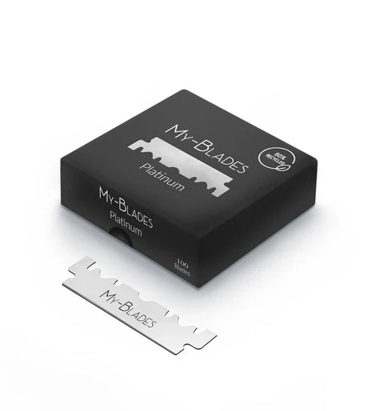 MY BLADES HALF RAZOR BLADES 100PIECES - PLATINUM
