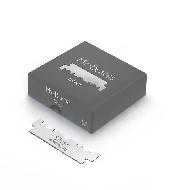 MY BLADES HALF RAZOR BLADES 100PIECES - SILVER