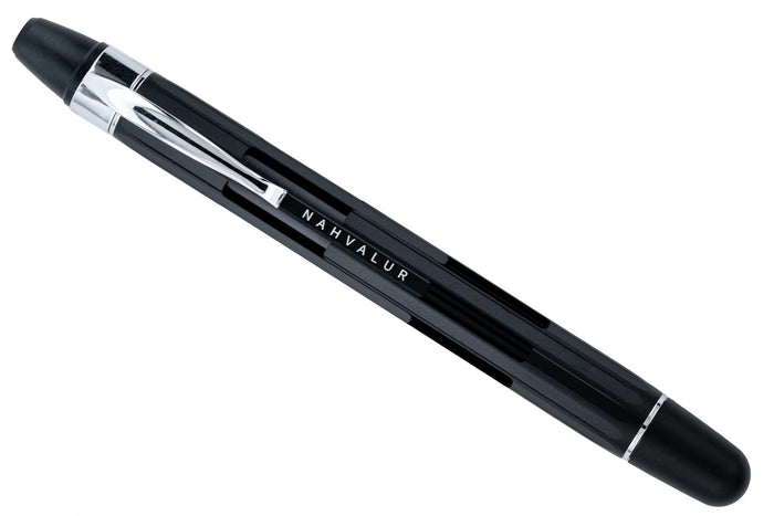 Nahvalur Eclipse Black Silver Fountain Pen