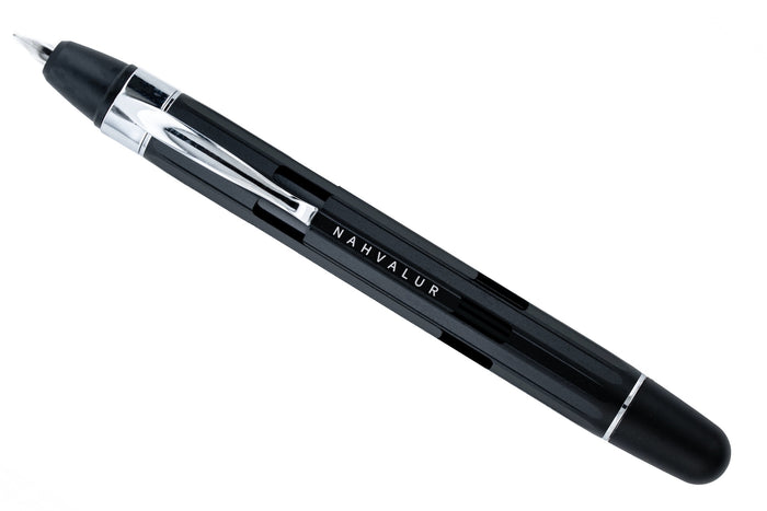 Nahvalur Eclipse Black Silver Fountain Pen