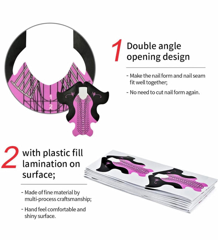 How to use nail form for stiletto nail tips extension.