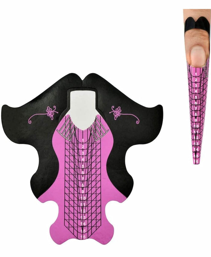 Nail Form is used for acrylic UV gel false nail tips extension, can make different nail shapes as you want, such as Stiletto or Square.