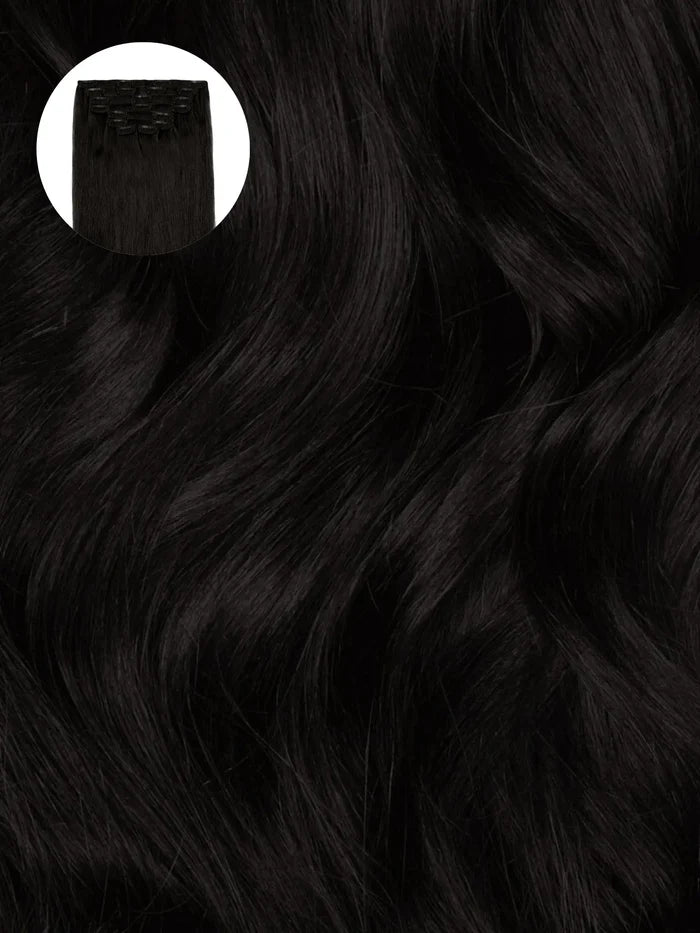 Natural Black (1A) Seamless Clip-Ins