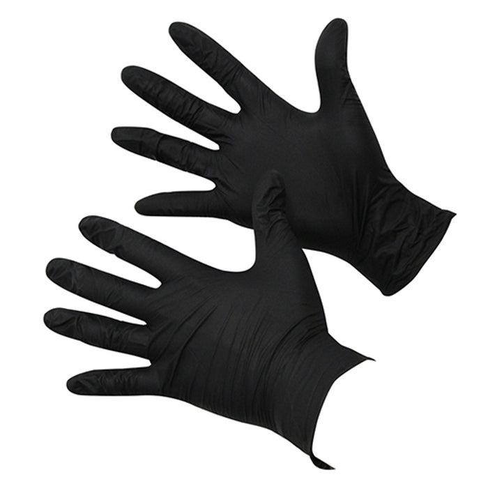 Nitrile BLACK Medium Gloves Box 100