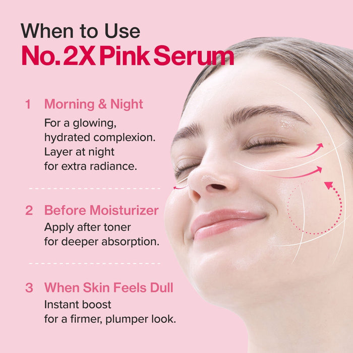 Numbuzin No.2 Rose PDRN Collagen 2X Plumping Serum + Collagen Shot 30ml - DOKAN