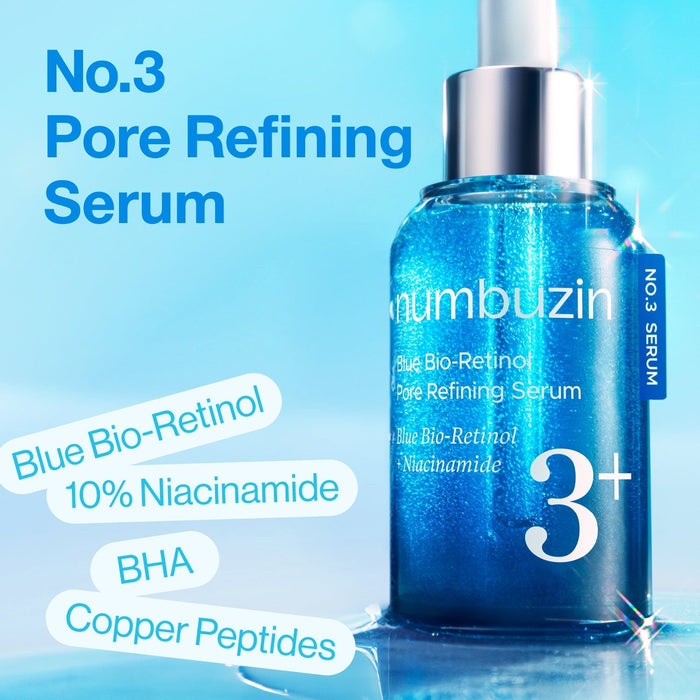 Numbuzin No.3 Blue Bio-Retinol Pore Refining Serum 30ml - DOKAN