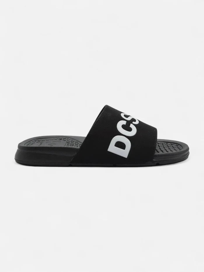 Ojota Dc Slide Negro Blanco