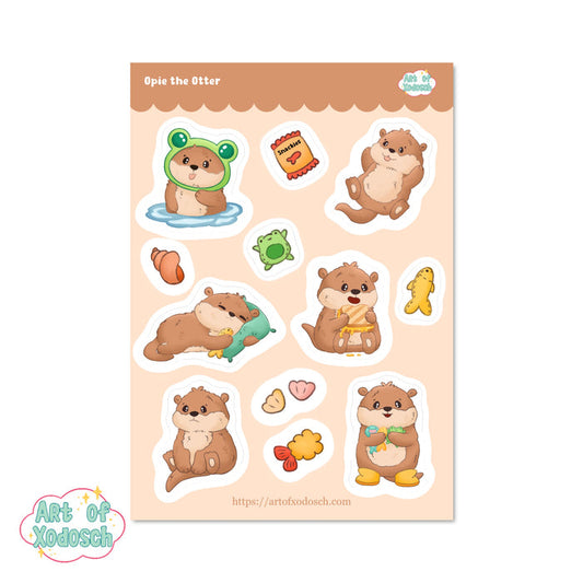 opie the otter sticker sheet
