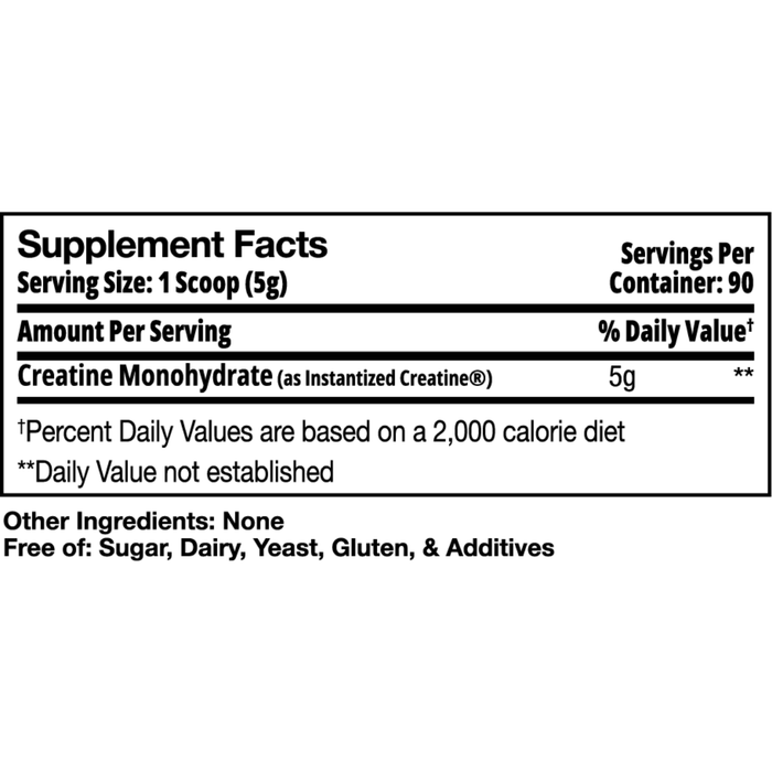 Optimal Health Systems Optimal Creatine instantized creatine monohydrate powder 450 g for strength recovery endurance and cellular energy