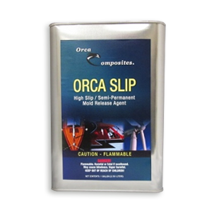 Gallon can of Orca Slip Semi-Permanent Mold Release Agent.