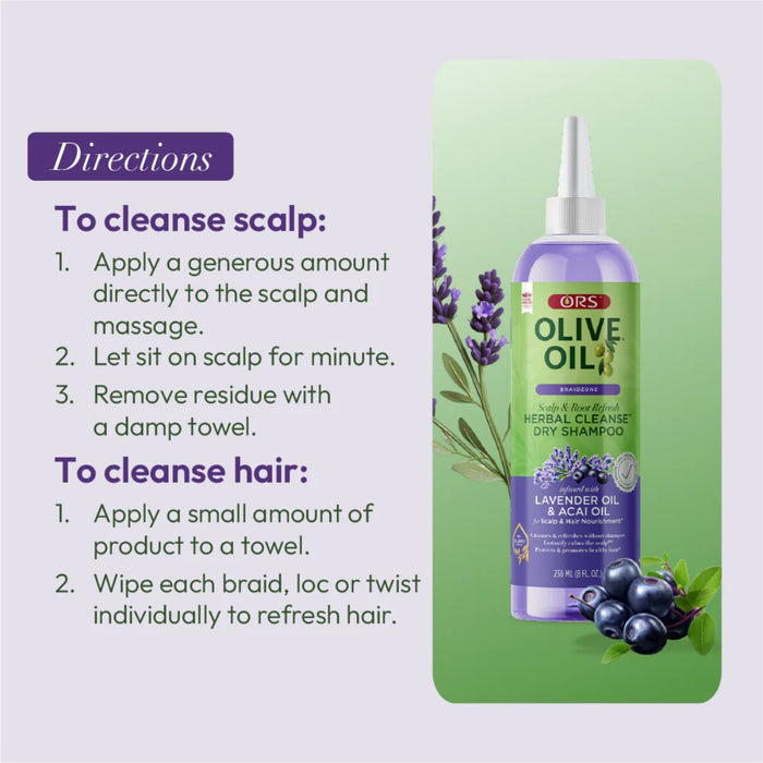ORS Braidzone Herbal Cleanse Dry Shampoo 8oz