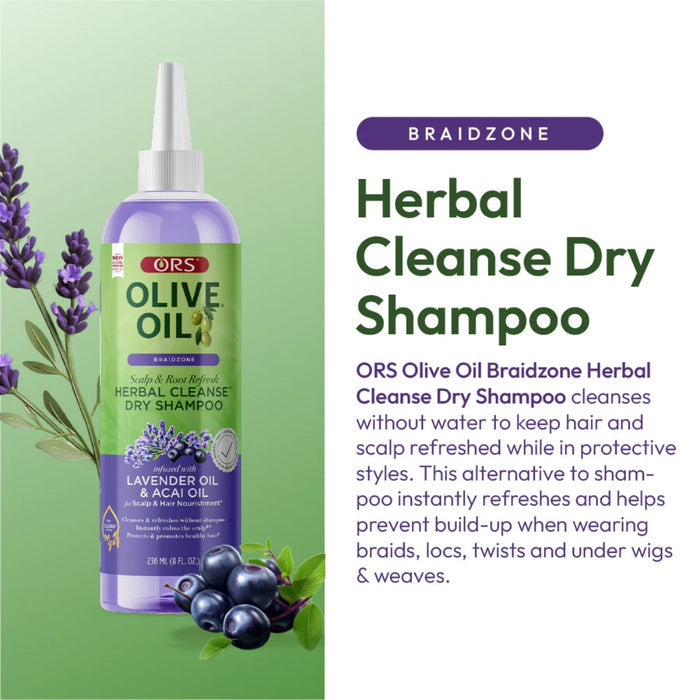 ORS Braidzone Herbal Cleanse Dry Shampoo 8oz