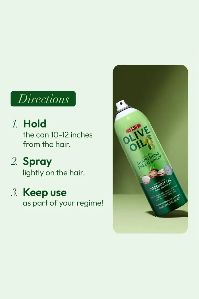 ORS OLIVE OIL NOURISHING SHEEN SPRAY WITH COCONUT OIL 11.7oz ORS