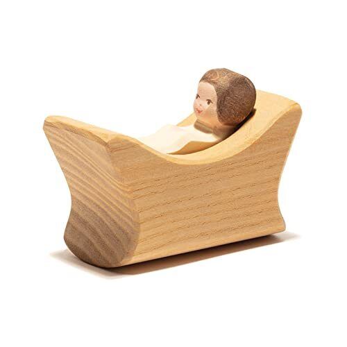 Ostheimer Child In Cradle (2 Parts) - wood Wooden Figures for open-ended play - Title: Default Title