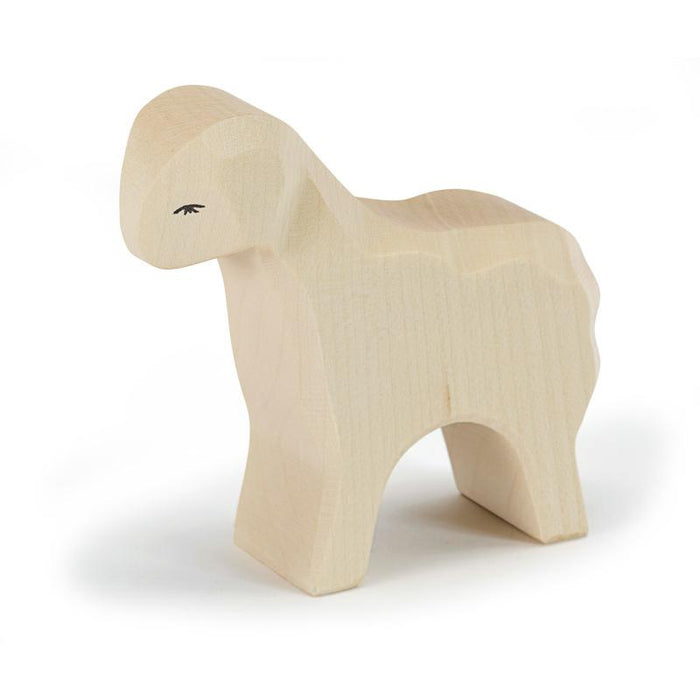 Ostheimer Lamb Standing - wood, natural Wooden Figures for open-ended play - Title: Default Title