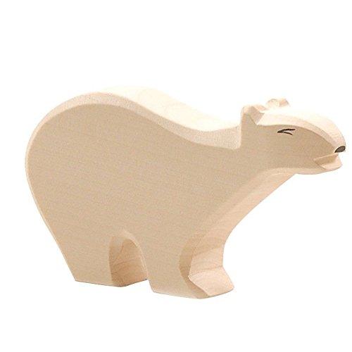 Ostheimer Polar Bear - wood, natural Wooden Figures for open-ended play - Title: Default Title