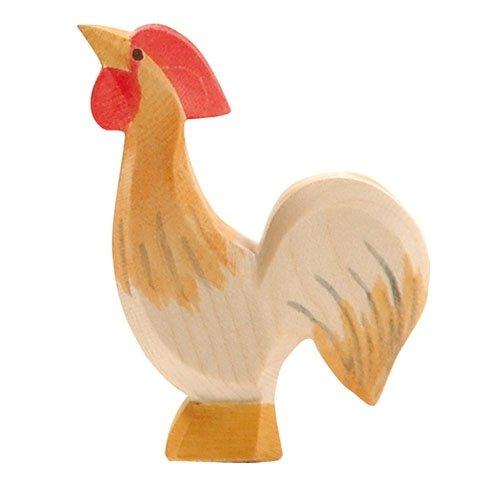 Ostheimer Rooster Ochre - wood, natural Wooden Figures for open-ended play - Title: Default Title