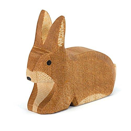 Ostheimer Spotted Rabbit Sitting - wood, natural Wooden Figures for open-ended play - Title: Default Title