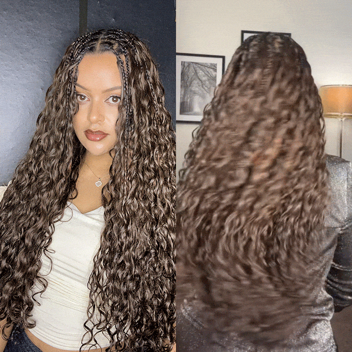 P3G5|Dark Brown Water Wave Miracle Knots Human Hair