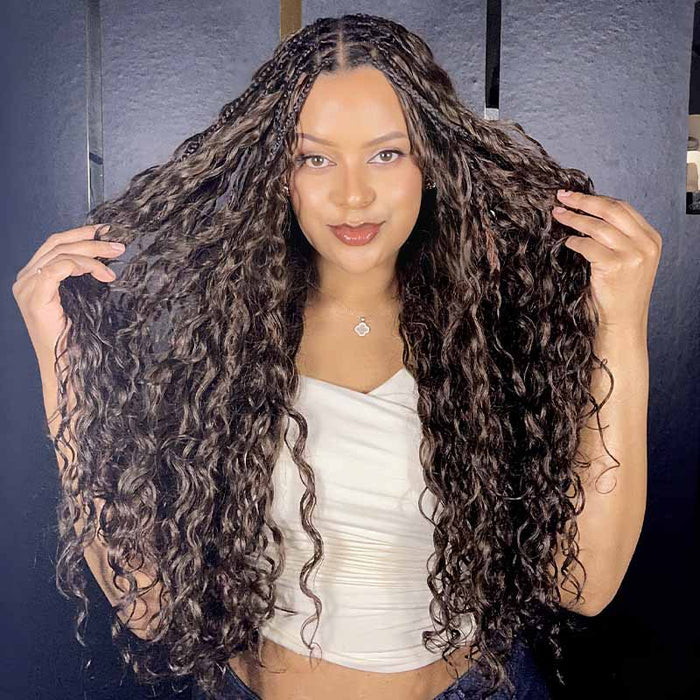P3G5|Dark Brown Water Wave Miracle Knots Human Hair