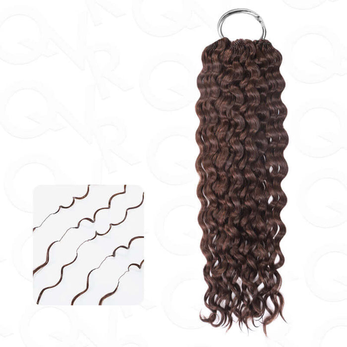 natural look human hair crochet hair in color #4