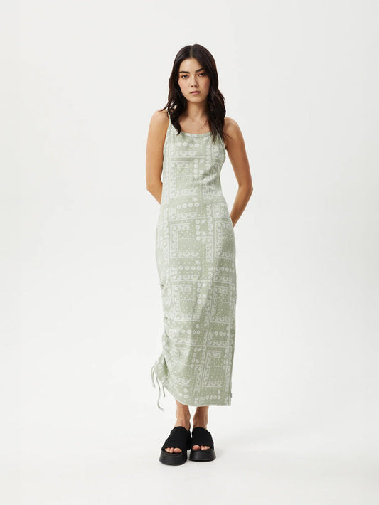 Paisley Muse - Organic Recycled Maxi Dress | Eucalyptus-Image 1