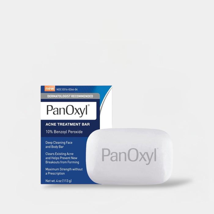 PanOxyl Acne Treatment Bar, 10% Benzoyl Peroxide 113g. بانوكسيل بار لعلاج حب الشباب، 10٪ بنزويل بيروكسايد - Princess Cosmetics Qatar