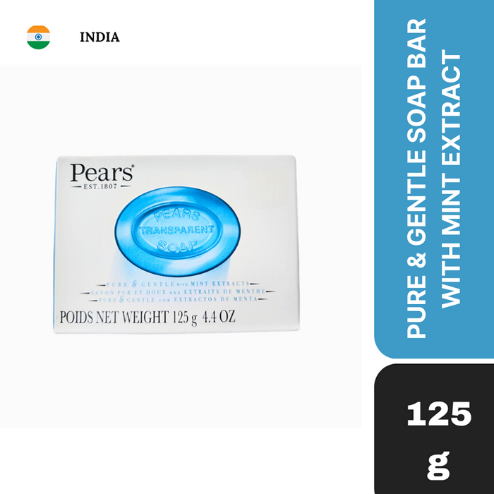 Pears Transparent Soap Pure And Gentle With Mint Extracts(Imported )(UI) 125gm