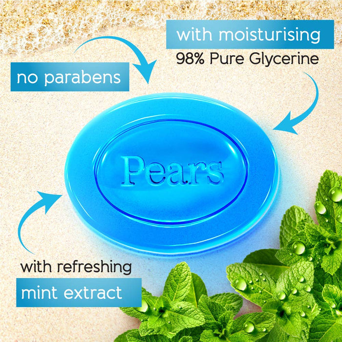 Pears Transparent Soap Pure And Gentle With Mint Extracts(Imported )(UI) 125gm