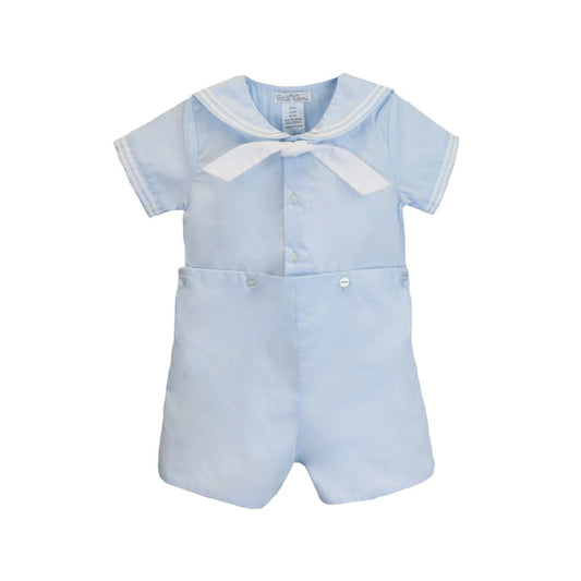 Petit Ami Lt. Blue Sailor Button On