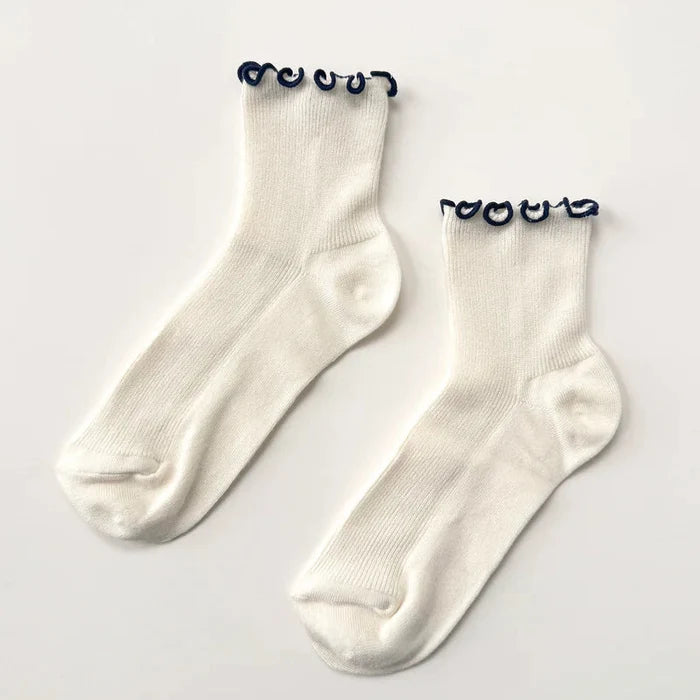 Soft White/ Navy