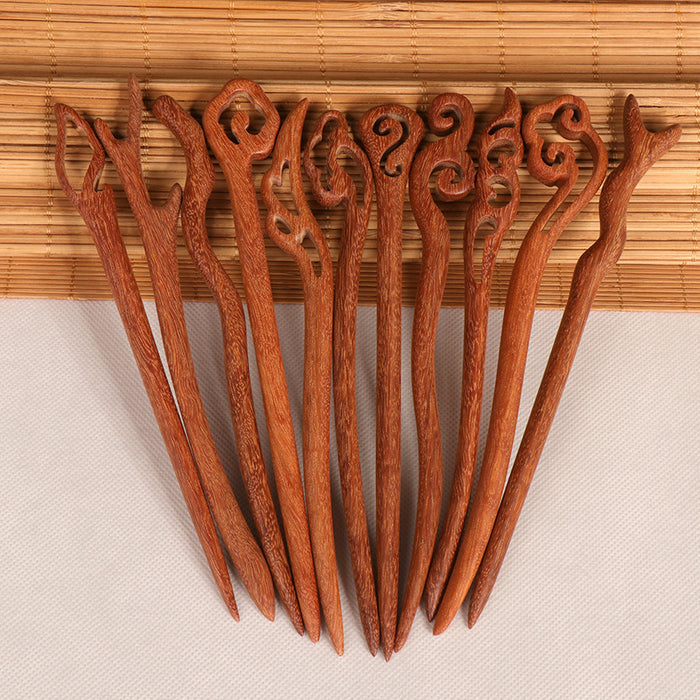 PF075 - 18cm Rosewood Hair Sticks - Wholesale