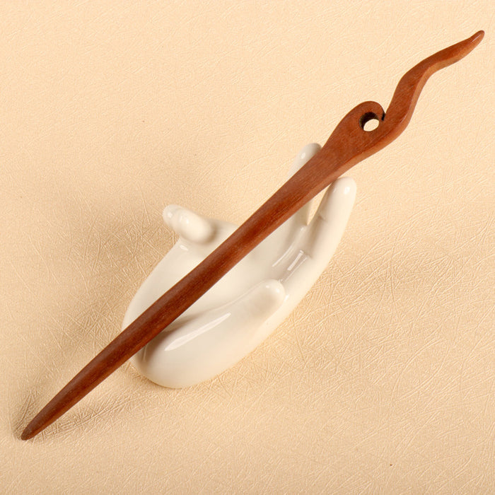 PF076 - 17cm Red Sandalwood Hair Sticks - Wholesale