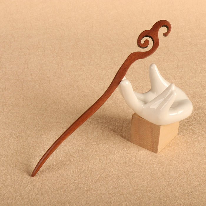 PF076 - 17cm Red Sandalwood Hair Sticks - Wholesale