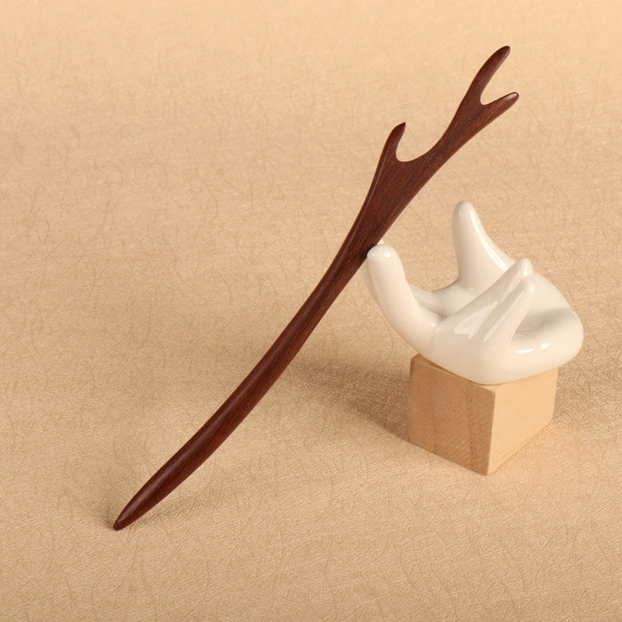 PF076 - 17cm Red Sandalwood Hair Sticks - Wholesale