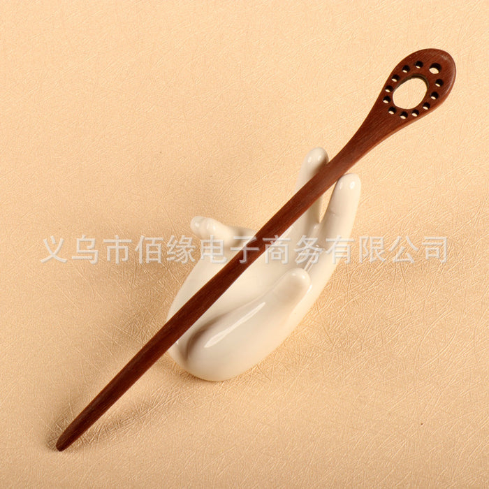 PF076 - 17cm Red Sandalwood Hair Sticks - Wholesale
