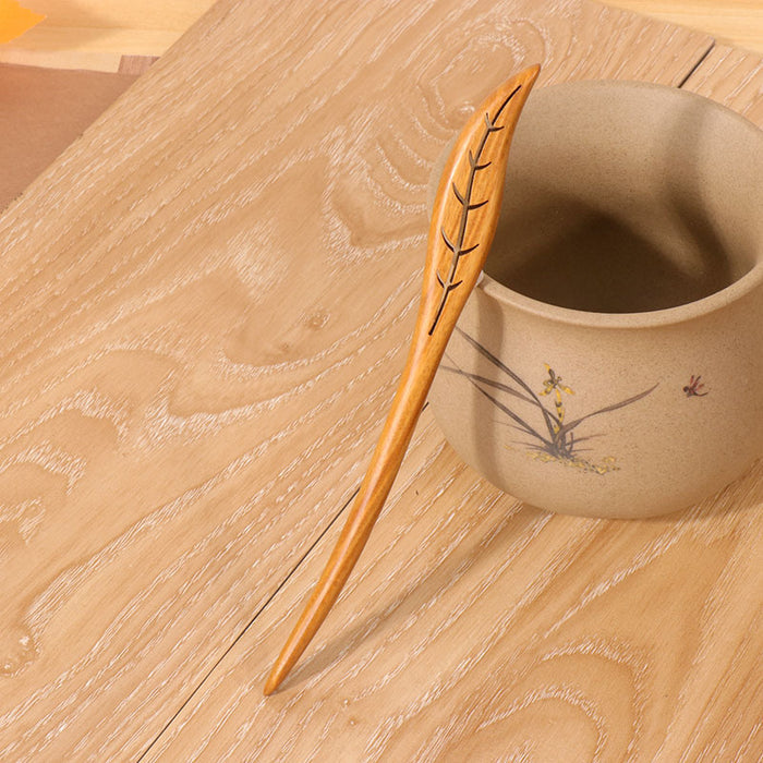PF095 - 18cm Green Sandalwood Hair Sticks - Wholesale