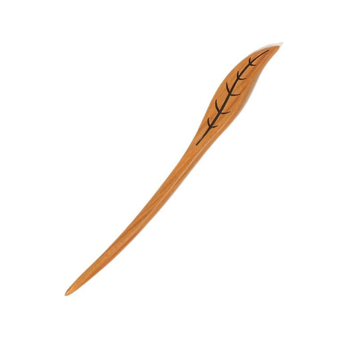 PF095 - 18cm Green Sandalwood Hair Sticks - Wholesale