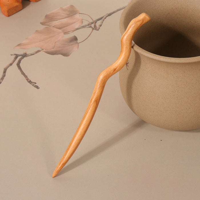PF125 - 15cm Peach Wood Hair Sticks - Wholesale
