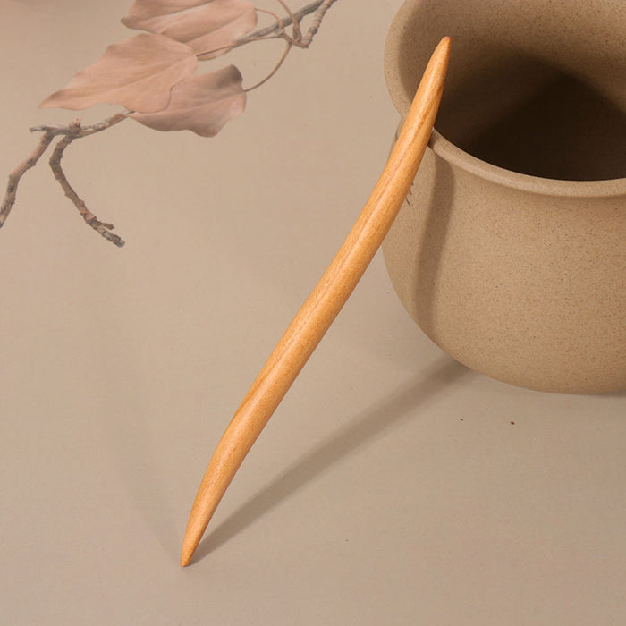 PF125 - 15cm Peach Wood Hair Sticks - Wholesale