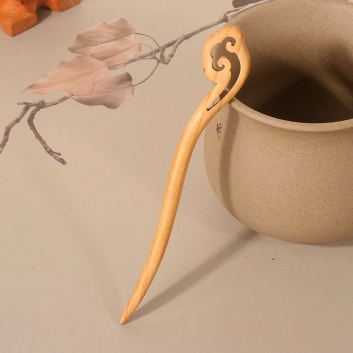 PF125 - 15cm Peach Wood Hair Sticks - Wholesale